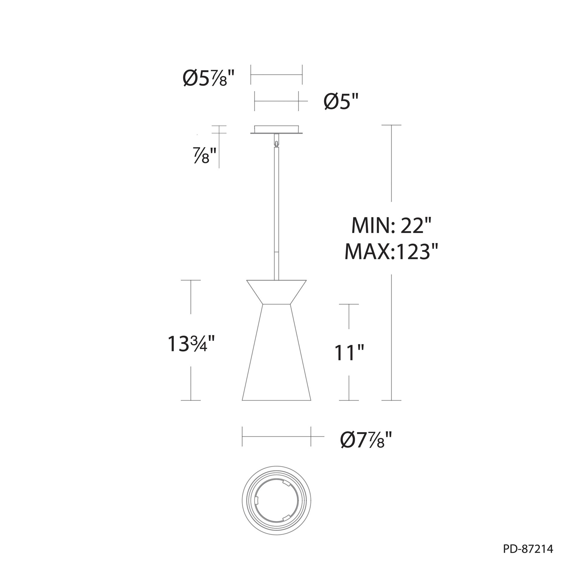 Image 4 dweLED Chandra 8" Wide Black LED Mini Pendant more views