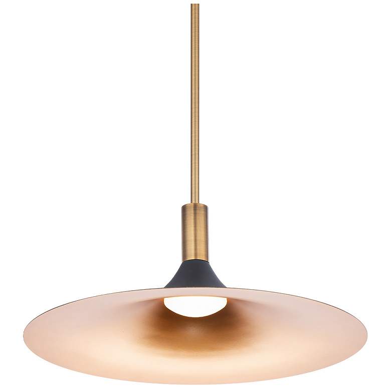 Image 2 DweLED Cochere 18" Wide Aged Brass LED Pendant Light