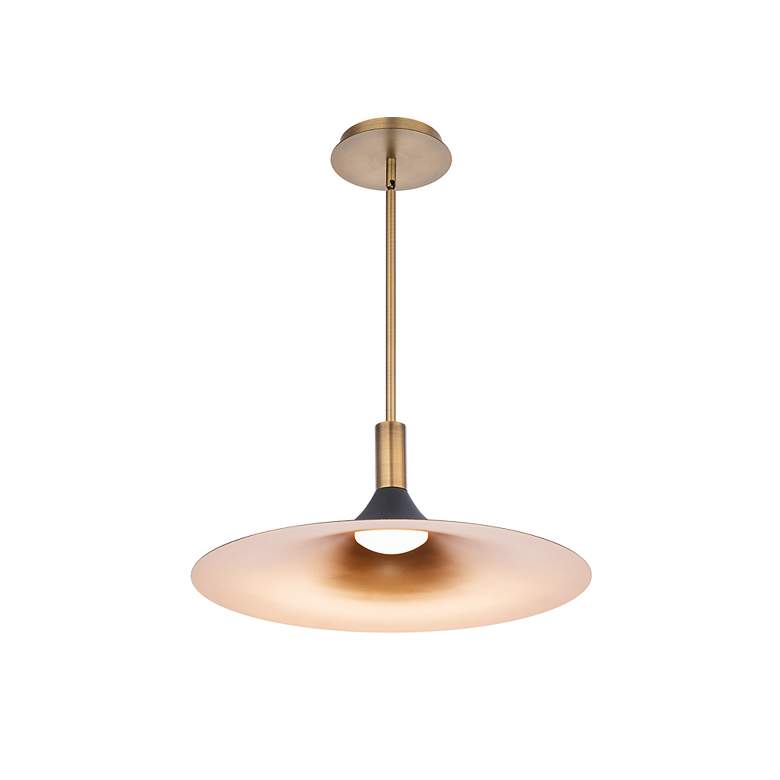 Image 4 DweLED Cochere 18" Wide Aged Brass LED Pendant Light more views