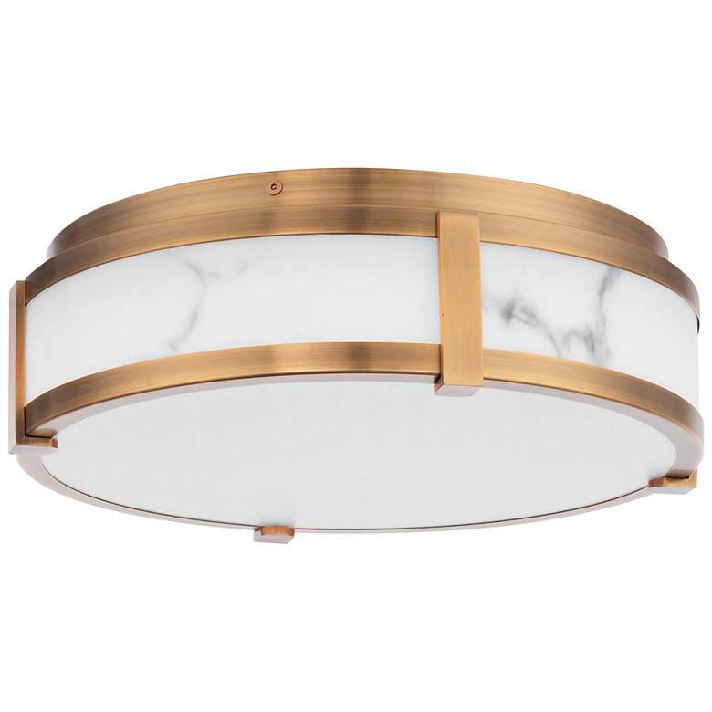Image 3 dweLED Constantine 14" Wide Aged Brass LED Ceiling Light