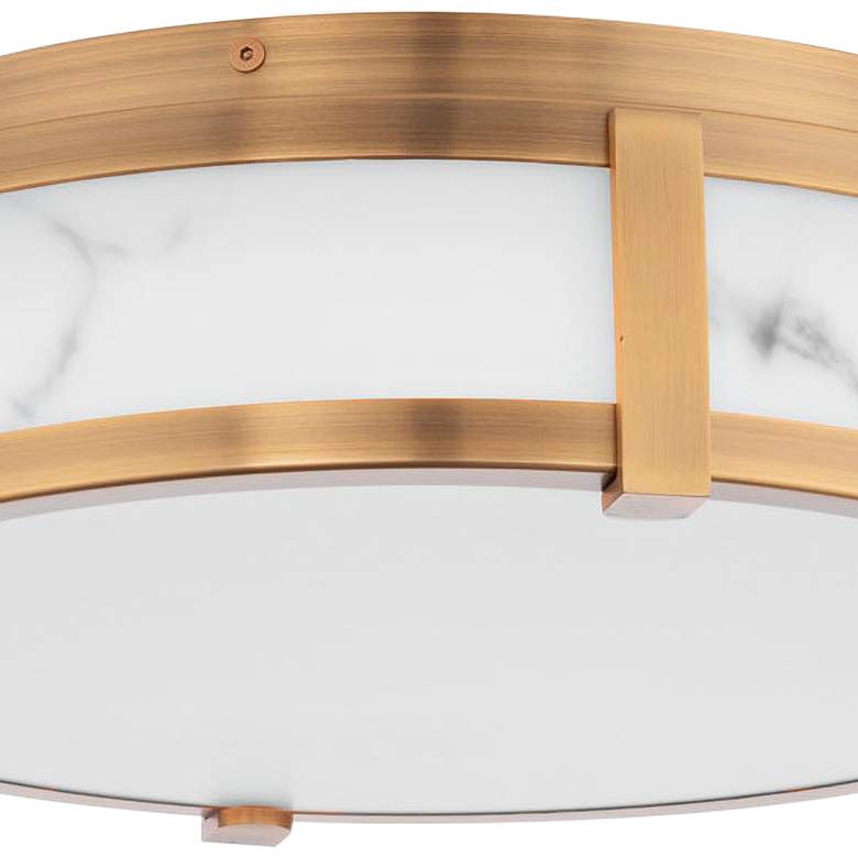 Image 4 dweLED Constantine 14" Wide Aged Brass LED Ceiling Light more views