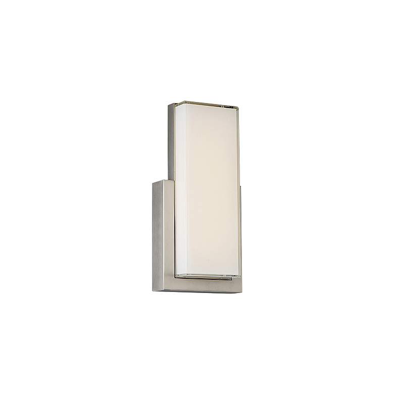 Image 1 dweLED Corbusier 15" High Satin Nickel LED Wall Sconce