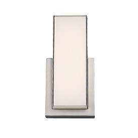 Image3 of dweLED Corbusier 15" High Satin Nickel LED Wall Sconce more views