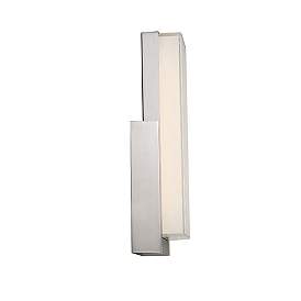 Image4 of dweLED Corbusier 15" High Satin Nickel LED Wall Sconce more views