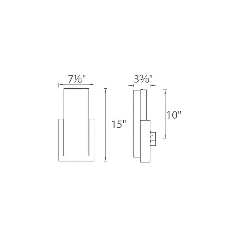 Image 5 dweLED Corbusier 15" High Satin Nickel LED Wall Sconce more views