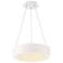 dweLED Corso 17 3/4" Wide White LED Drum Pendant Light
