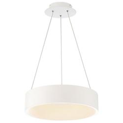 dweLED Corso 17 3/4" Wide White LED Drum Pendant Light