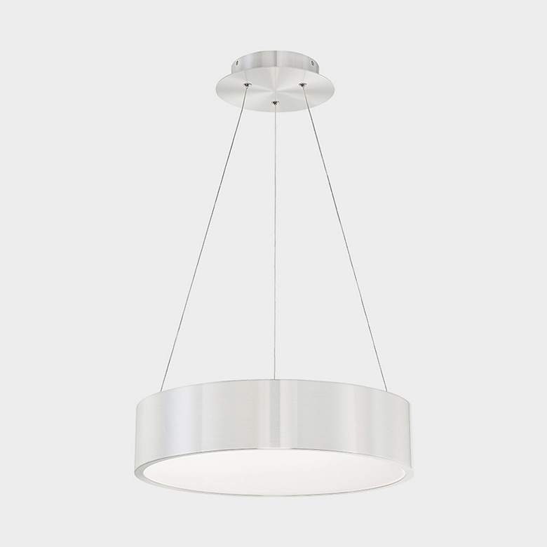 Image 3 dweLED Corso 18" Wide Brushed Aluminum LED Pendant Light more views