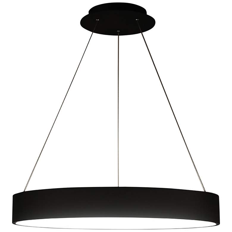 dweLED Corso 32&quot; Wide LED Black Ring Pendant Chandelier more views