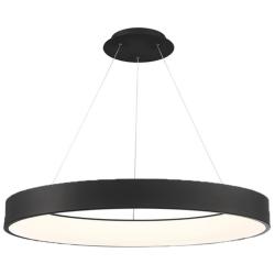 dweLED Corso 42.5&quot; Wide Black Finish Modern LED Ring Pendant