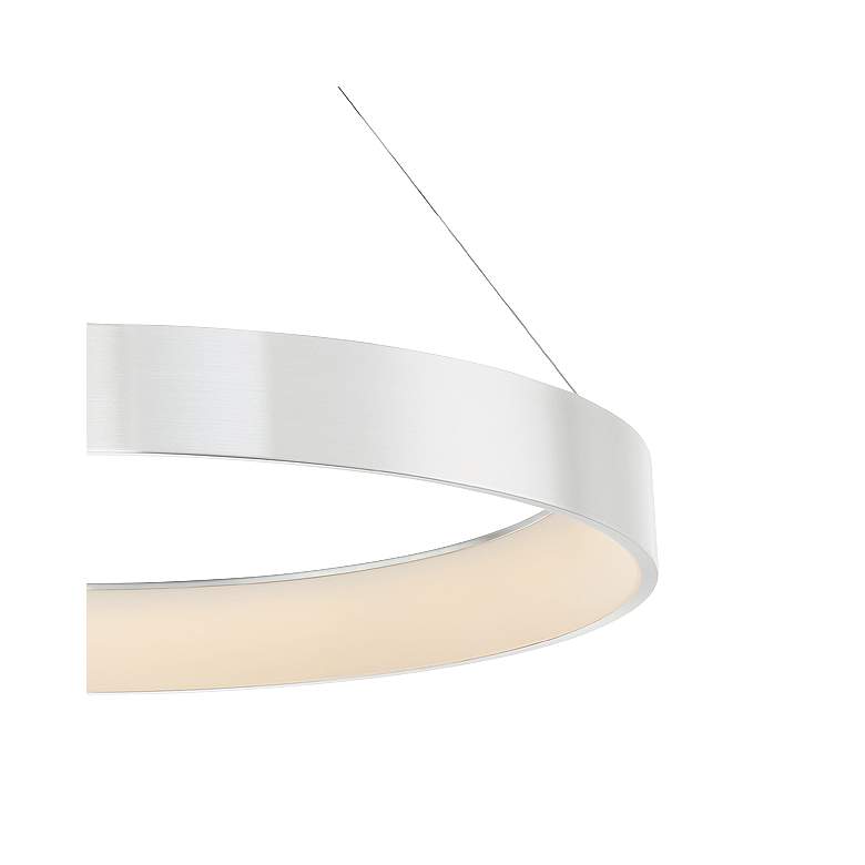 Image 3 dweLED Corso 42.5 inch Wide Brushed Aluminum Modern LED Ring Pendant more views