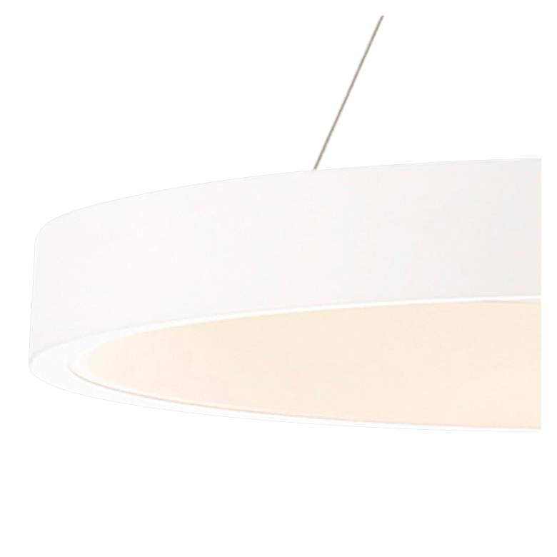 Image 2 dweLED Corso 42.5" Wide White Finish Modern LED Ring Pendant more views