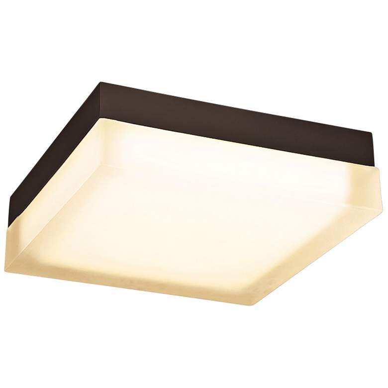 Image 1 dweLED Dice 12" Wide Bronze Square LED Ceiling Light