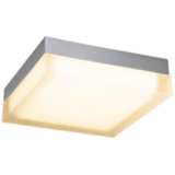 dweLED Dice 12&quot; Wide Brushed Nickel Square LED Ceiling Light