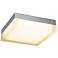 dweLED Dice 12" Wide Brushed Nickel Square LED Ceiling Light