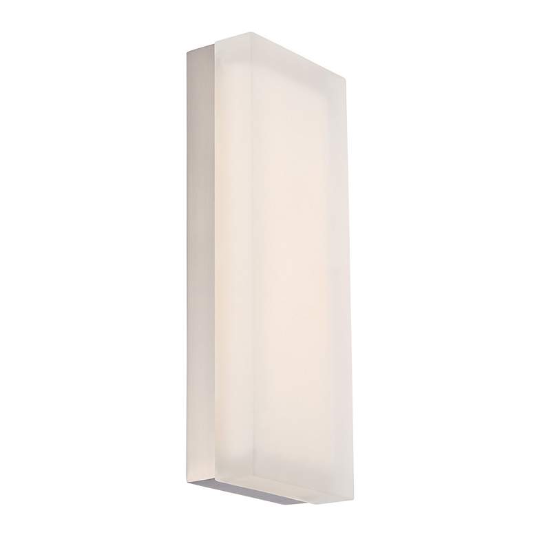Image 3 dweLED Dice 14" Wide Brushed Nickel Rectangular LED Ceiling Light more views