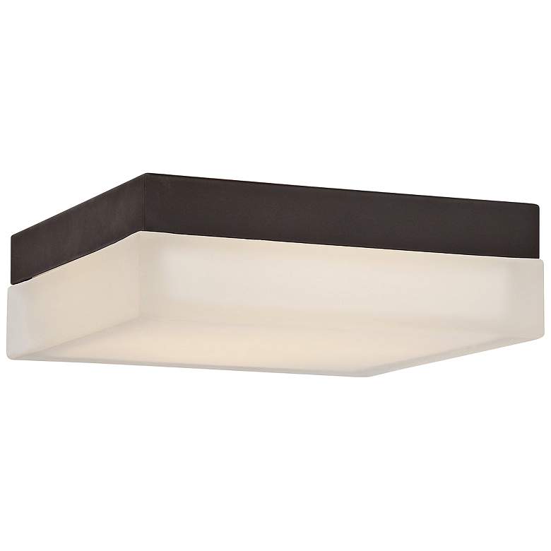 Image 1 dweLED Dice 6" Wide Bronze Square LED Ceiling Light