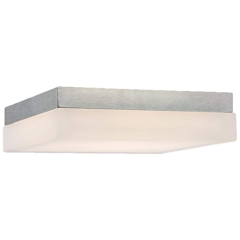 Image 1 dweLED Dice 9" Wide Brushed Nickel Square LED Ceiling Light