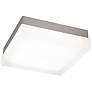 dweLED Dice 9" Wide Brushed Nickel Square LED Ceiling Light