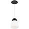 dweLED Dimple 7" Wide Black and White LED Mini Pendant