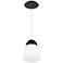 dweLED Dimple 7" Wide Black and White LED Mini Pendant