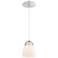 dweLED Dimple 7"W Brushed Nickel and White LED Mini Pendant