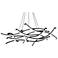 dweLED Divergence 43 3/4" 9-Light Linear Rods Modern LED Chandelier