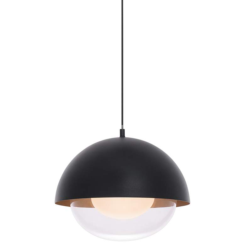 Image 2 DweLED Dome 10" Wide Black LED Mini Pendant
