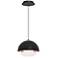 DweLED Dome 10" Wide Black LED Mini Pendant
