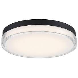 Image1 of DweLED Dot 15" Wide Black LED Outdoor Ceiling Light