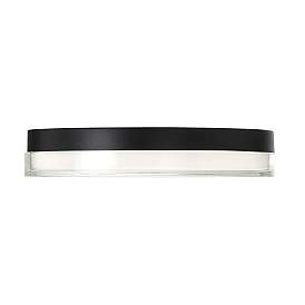 Image2 of DweLED Dot 15" Wide Black LED Outdoor Ceiling Light more views