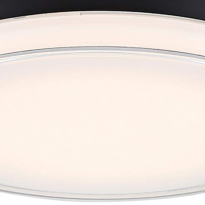 Image 2 DweLED Dot 15" Wide Black LED Outdoor Ceiling Light more views