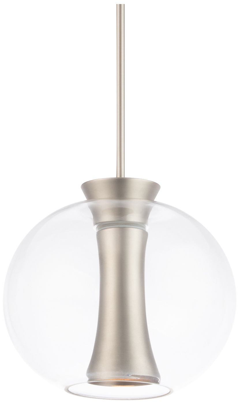 Image 2 dweLED Echo 9 1/2" Wide Brushed Nickel LED Mini Pendant