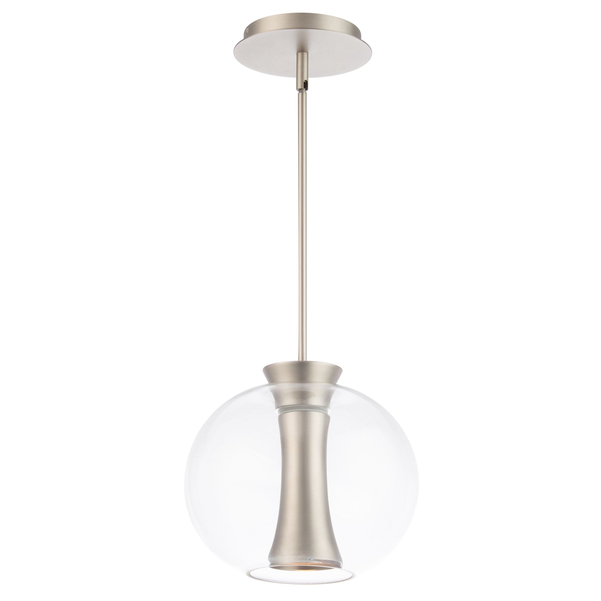 Image 3 dweLED Echo 9 1/2" Wide Brushed Nickel LED Mini Pendant more views