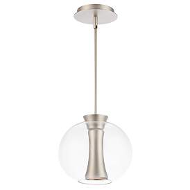 Image3 of dweLED Echo 9 1/2" Wide Brushed Nickel LED Mini Pendant more views