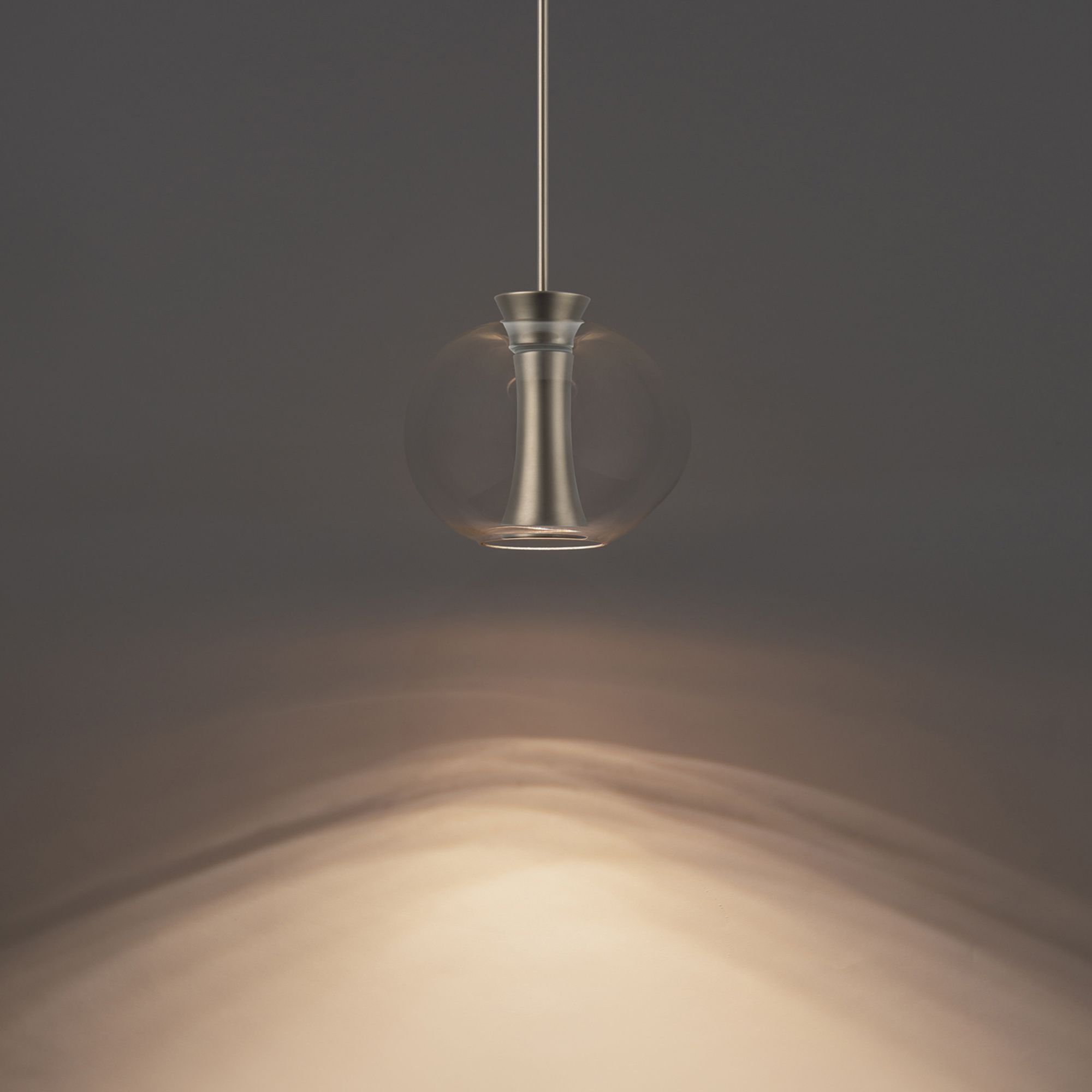 Image 4 dweLED Echo 9 1/2" Wide Brushed Nickel LED Mini Pendant more views