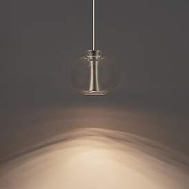 Image4 of dweLED Echo 9 1/2" Wide Brushed Nickel LED Mini Pendant more views
