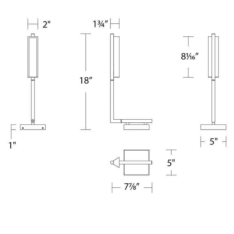 Image 7 DweLED Eero Black LED Swing Arm Wall Lamp more views