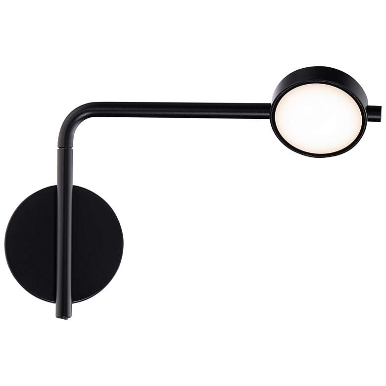 Image 2 dweLED Elbo Black LED Swing Arm Wall Lamp with USB Port