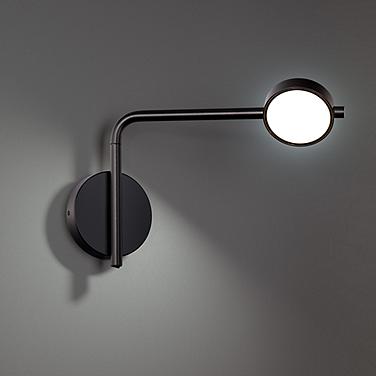 dweLED Elbo Black LED Swing Arm Wall Lamp with USB Port