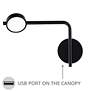 4_dweLED Elbo Black LED Swing Arm Wall Lamp with USB Port more views