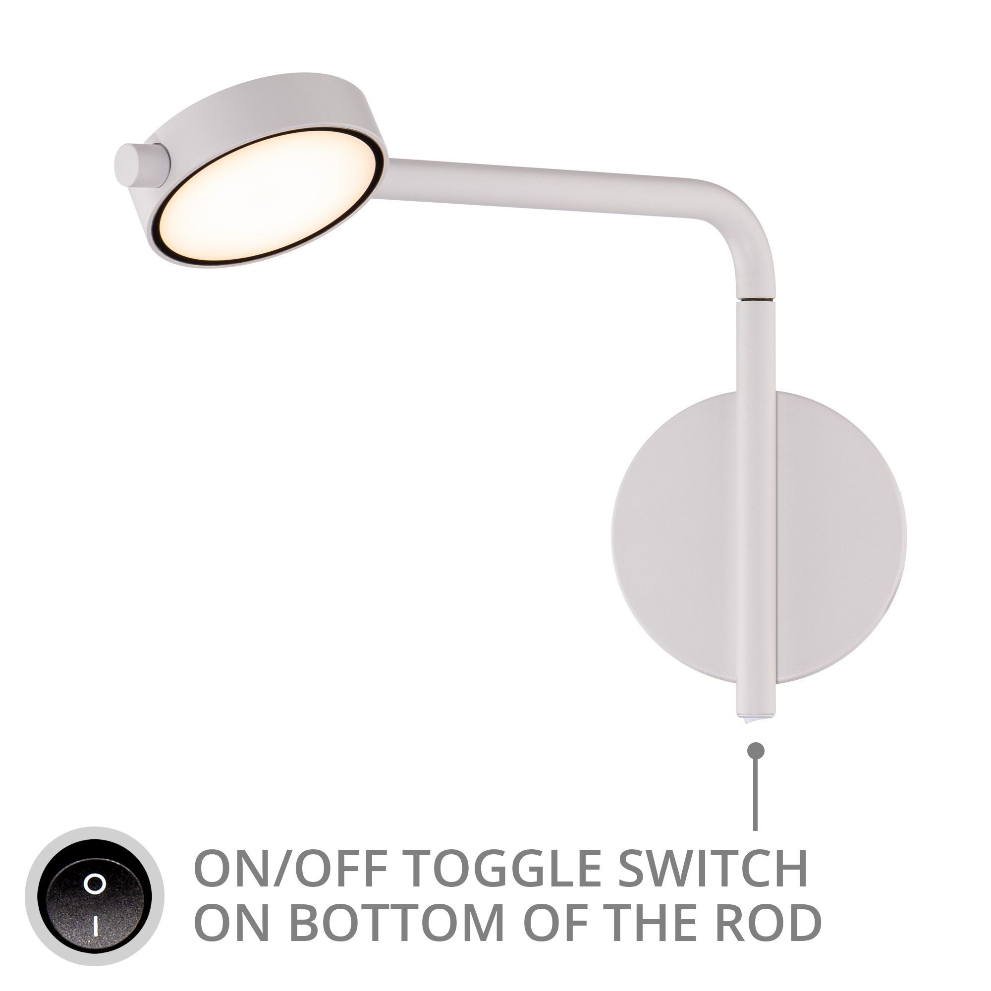 Image 5 dweLED Elbo White 2700K LED Swing Arm Wall Lamp with USB Port more views