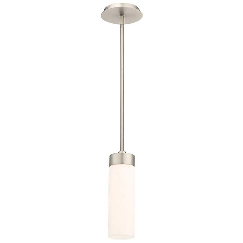 Image 1 dweLED Elementum 3 1/2" Wide Satin Nickel LED Mini Pendant