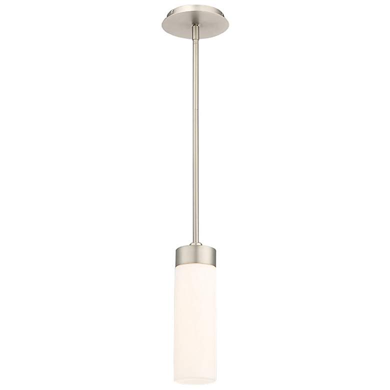 Image 1 dweLED Elementum 3 1/2 inch Wide Satin Nickel LED Mini Pendant