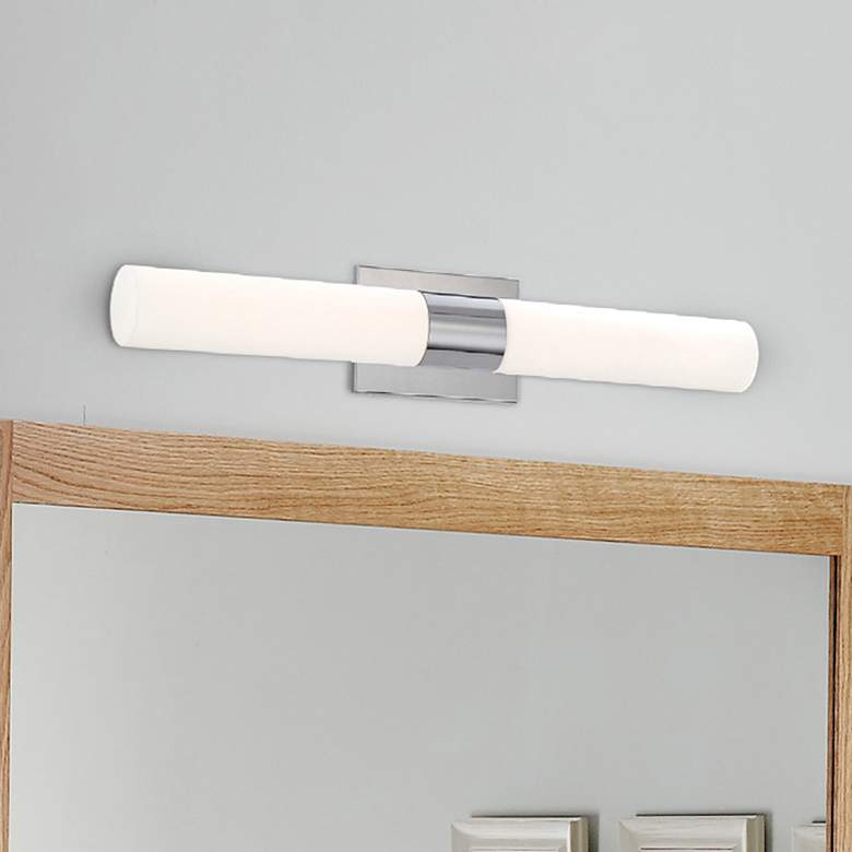 Image 1 dweLED Elementum 30" Wide Brushed Nickel LED Bath Light