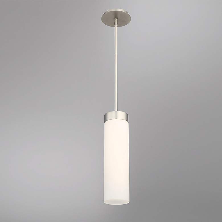 Image 3 dweLED Elementum 4 1/2" Wide Satin Nickel LED Mini Pendant more views