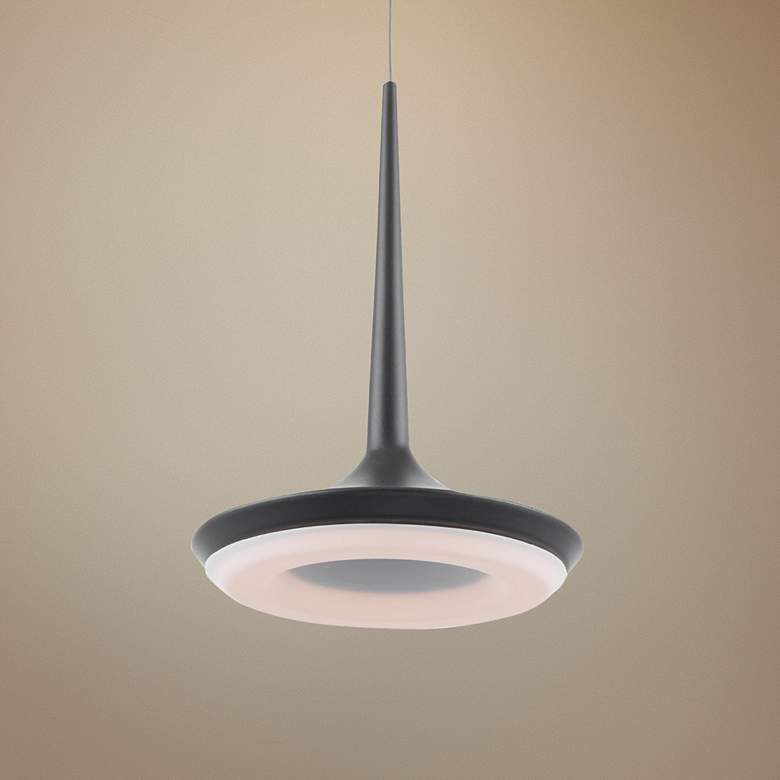 Image 1 dweLED Enterprise 8 1/4"W Black Aluminum LED Mini Pendant