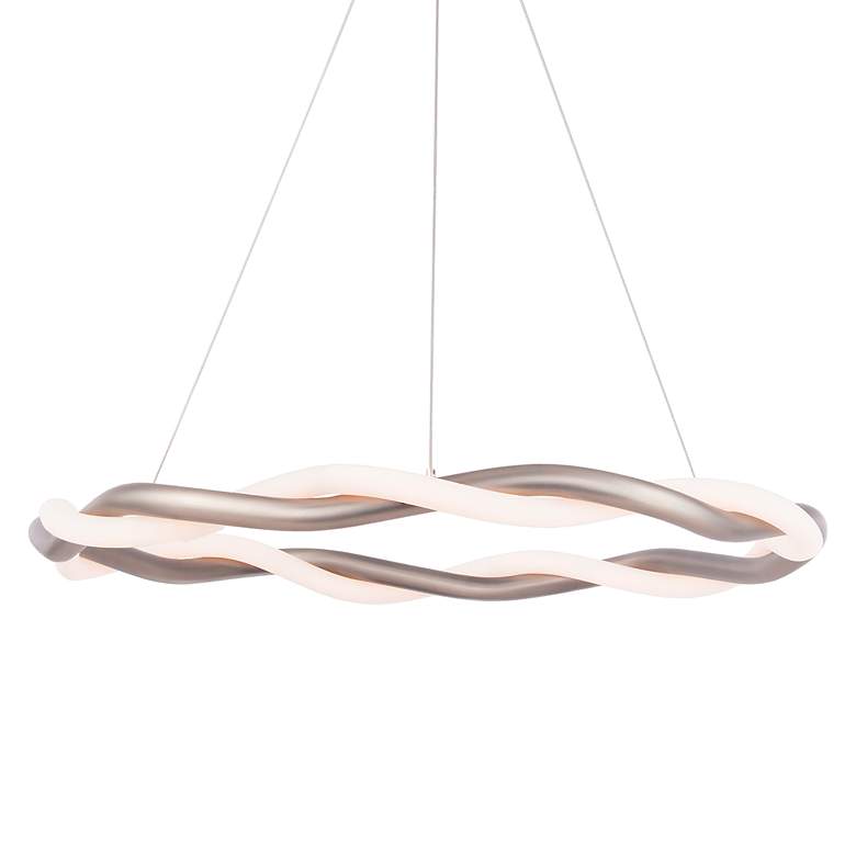 Image 1 dweLED Escapade 28" Wide Brushed Nickel LED Pendant Light