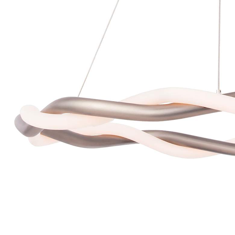 Image 2 dweLED Escapade 28" Wide Brushed Nickel LED Pendant Light more views