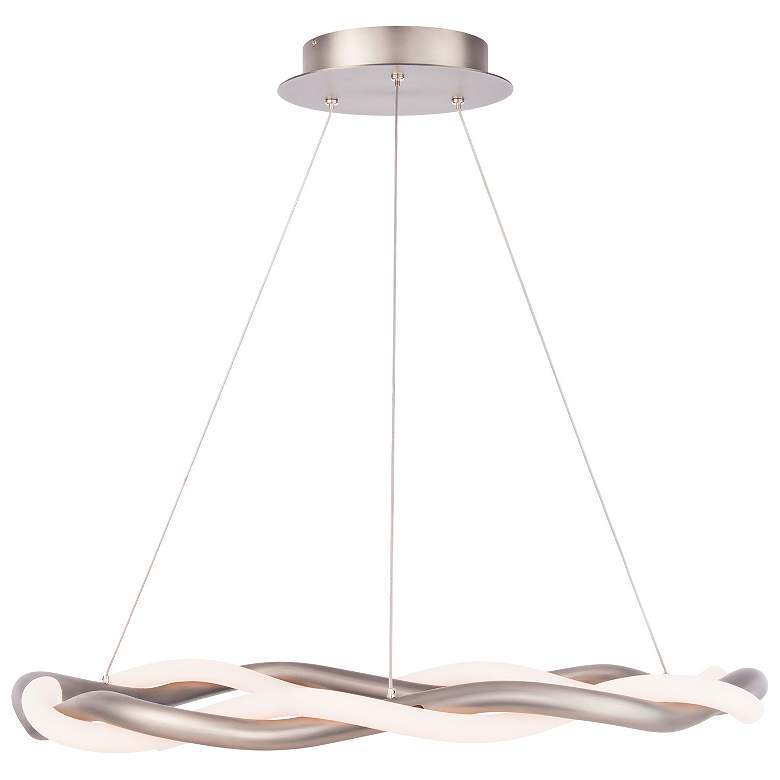 Image 3 dweLED Escapade 28" Wide Brushed Nickel LED Pendant Light more views